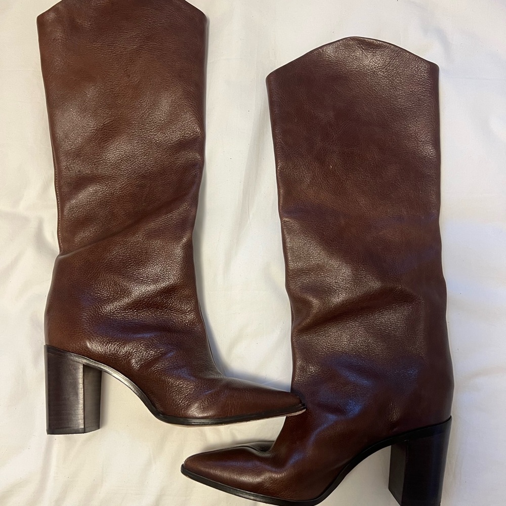Schutz Tall Brown Boots, Size 8